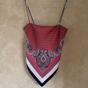 Zara Pink and Black Paisley Camisole top